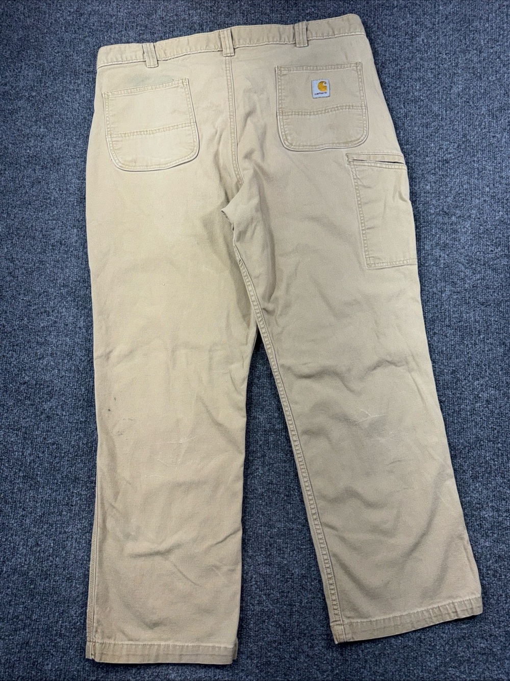 Carhartt Rugged Relaxed Work Pants 40x30(38x28) Khaki Canvas Utility Carpenter